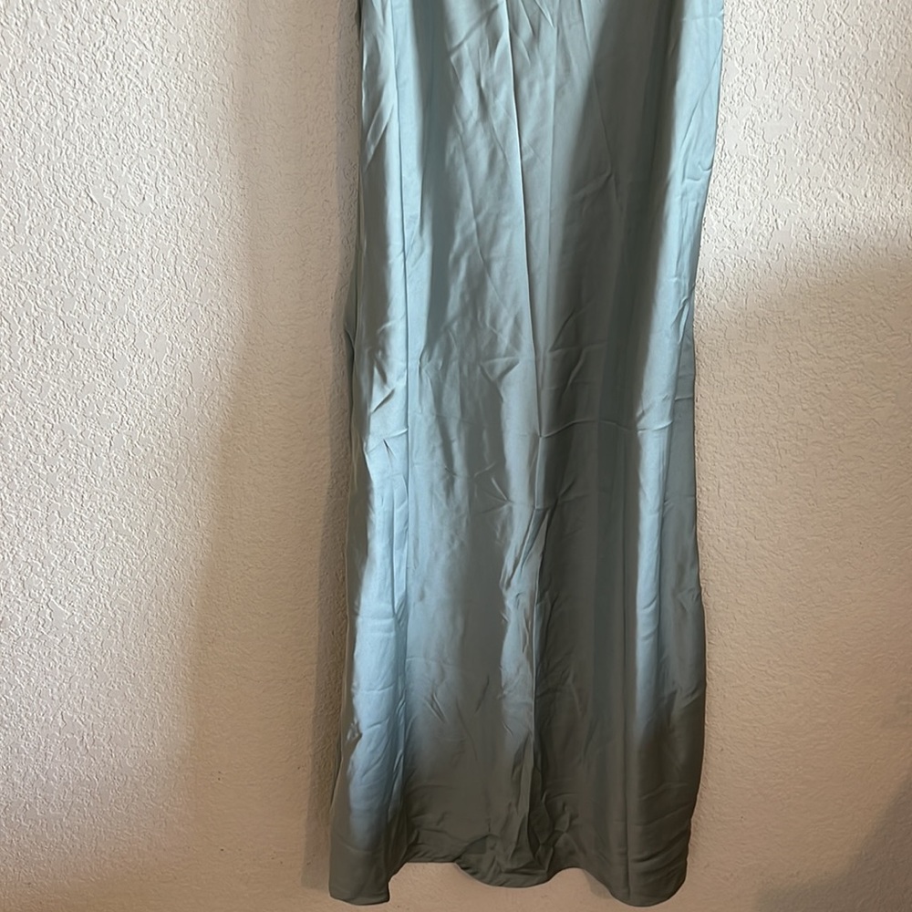 AllSaints Tierney Slip Dress in Flint Blue midi dress size large - Picture 4 of 10
